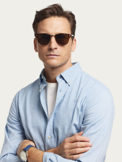 CAMISA FLANNEL ESPIGA CELESTE
